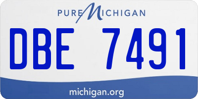 MI license plate DBE7491