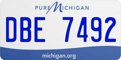 MI license plate DBE7492