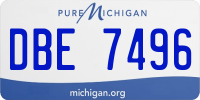 MI license plate DBE7496