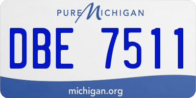 MI license plate DBE7511