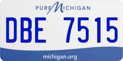 MI license plate DBE7515