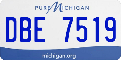 MI license plate DBE7519