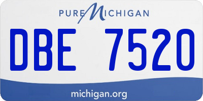 MI license plate DBE7520