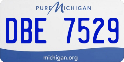 MI license plate DBE7529