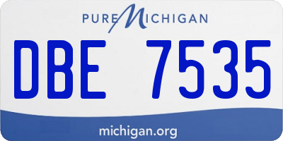 MI license plate DBE7535
