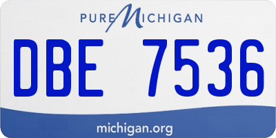 MI license plate DBE7536
