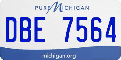 MI license plate DBE7564