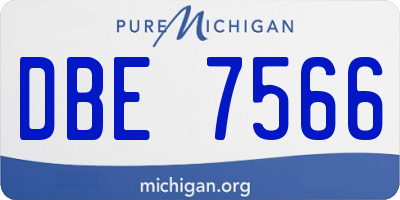 MI license plate DBE7566