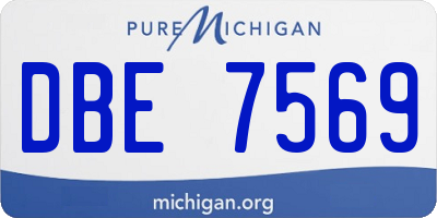 MI license plate DBE7569