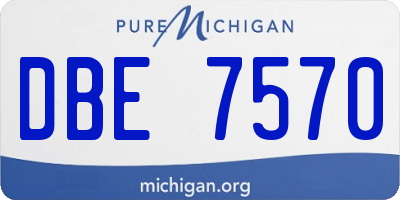 MI license plate DBE7570