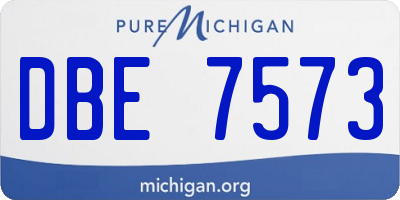 MI license plate DBE7573