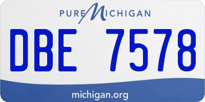 MI license plate DBE7578