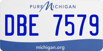MI license plate DBE7579