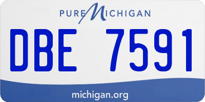 MI license plate DBE7591