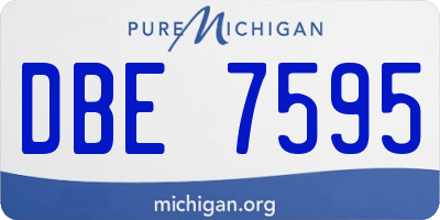 MI license plate DBE7595