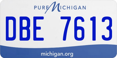MI license plate DBE7613