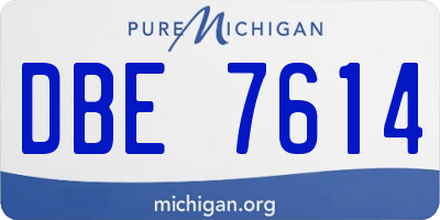 MI license plate DBE7614