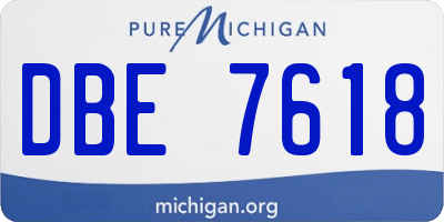 MI license plate DBE7618
