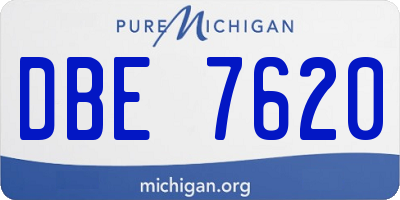 MI license plate DBE7620