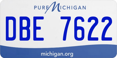 MI license plate DBE7622
