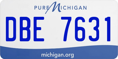 MI license plate DBE7631