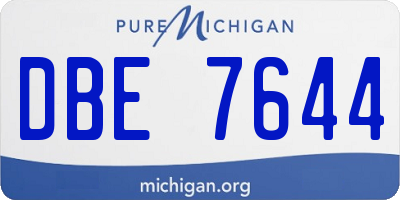 MI license plate DBE7644