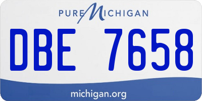 MI license plate DBE7658