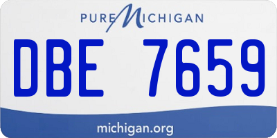MI license plate DBE7659