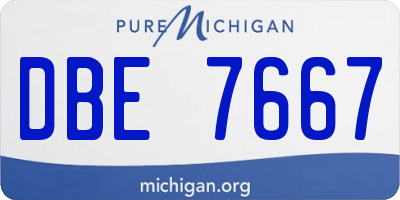 MI license plate DBE7667
