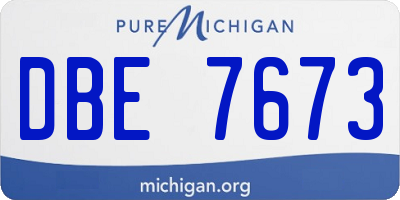 MI license plate DBE7673