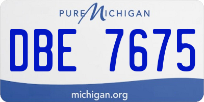 MI license plate DBE7675