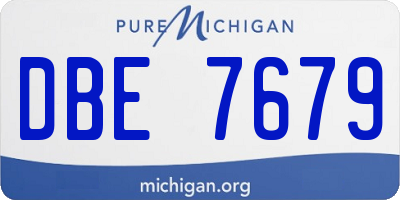 MI license plate DBE7679