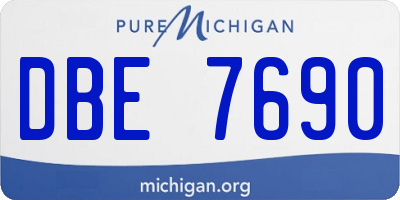 MI license plate DBE7690
