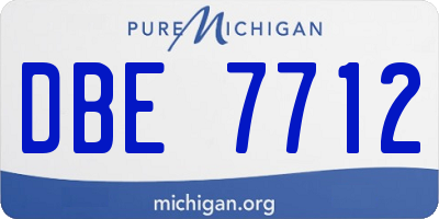 MI license plate DBE7712