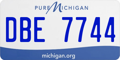 MI license plate DBE7744