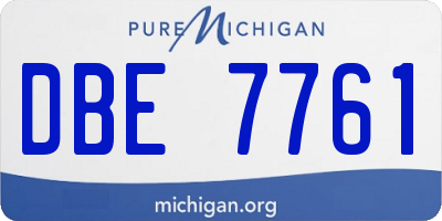 MI license plate DBE7761