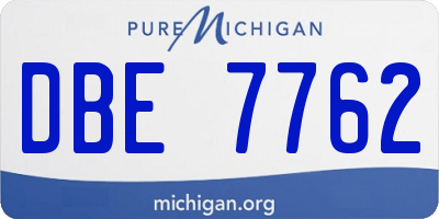 MI license plate DBE7762