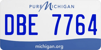 MI license plate DBE7764