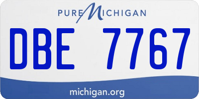 MI license plate DBE7767