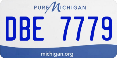 MI license plate DBE7779