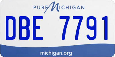 MI license plate DBE7791
