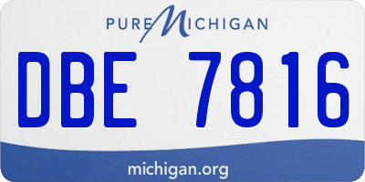 MI license plate DBE7816