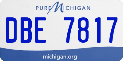 MI license plate DBE7817
