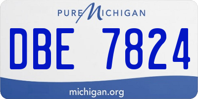 MI license plate DBE7824