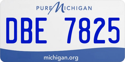 MI license plate DBE7825