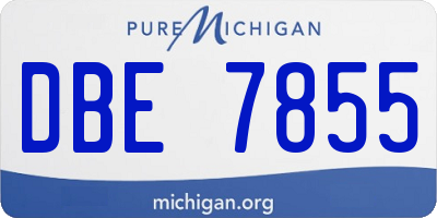 MI license plate DBE7855