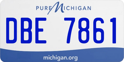 MI license plate DBE7861