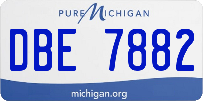 MI license plate DBE7882