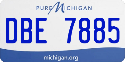MI license plate DBE7885