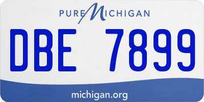 MI license plate DBE7899